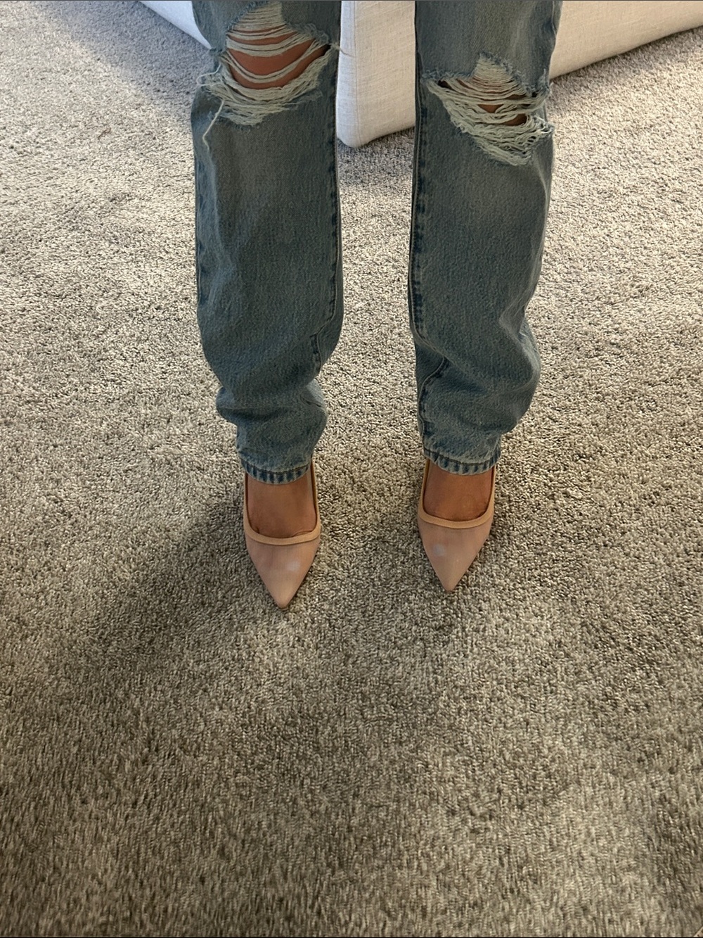Stuart Whitman sheer heels